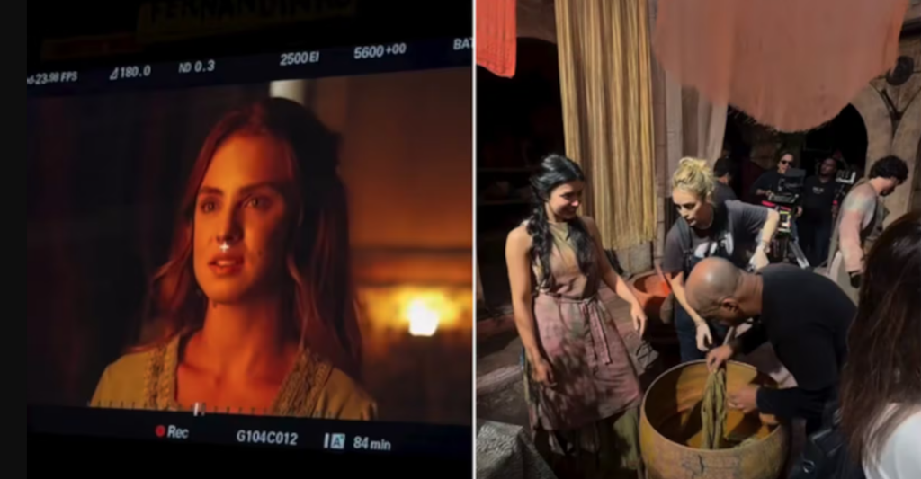 Bianca Palheiras de Amor em Ruínas mostra rotina nos bastidores sob duas perspectivas